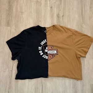 Nike Black and Brown Short Sleeve Tee